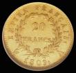 London Coins : A182 : Lot 1103 : France 20 Francs Gold 1809A KM#695.1 in an NGC holder and graded AU50