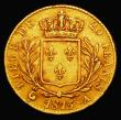 London Coins : A182 : Lot 1105 : France 20 Francs Gold 1815A KM#706.1 Fine with touches of red tone