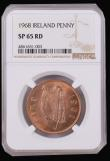 London Coins : A182 : Lot 1196 : Ireland Penny 1968 a rare proof issue with only 20 thought to have been struck NGC SP 65 RD