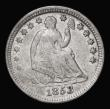 London Coins : A182 : Lot 1396 : USA Half Dime 1853 No Arrows Breen 3063 VF, scarce