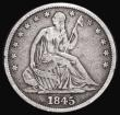 London Coins : A182 : Lot 1398 : USA Half Dollar 1845 O Normal O and date, Breen 4777, VG, the reverse slightly better