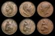 London Coins : A182 : Lot 1618 : Pennies (6) 1797 10 Leaves, Peck 1132, EF/About EF the surfaces with some residue from long-term vin...