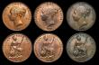 London Coins : A182 : Lot 1619 : Pennies (6) 1841 REG No Colon D over smaller D in DEF, as Peck 1484 EF with traces of lustre, 1854 O...