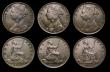 London Coins : A182 : Lot 1622 : Pennies (6) 1873 Freeman 64 dies 6+G, EF with dull surfaces, 1874H Freeman 66 dies 6+G EF/GVF, 1876H...