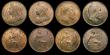 London Coins : A182 : Lot 1630 : Pennies (8) 1886 Freeman 123 dies 12+N, GEF with traces of lustre, 1895 Freeman 141 dies 1+B, GEF wi...