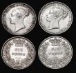 London Coins : A182 : Lot 1687 : Sixpences (4) 1838 ESC 1682, Bull 3168, VF with some gold tone, 1846 ESC 1692, Bull 3180 NEF, 1858 E...