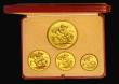 London Coins : A182 : Lot 1873 : Proof Set 1937 (4 coins) Gold Set Five Pounds to Half Sovereign, comprising Five Pounds 1937 Marsh F...