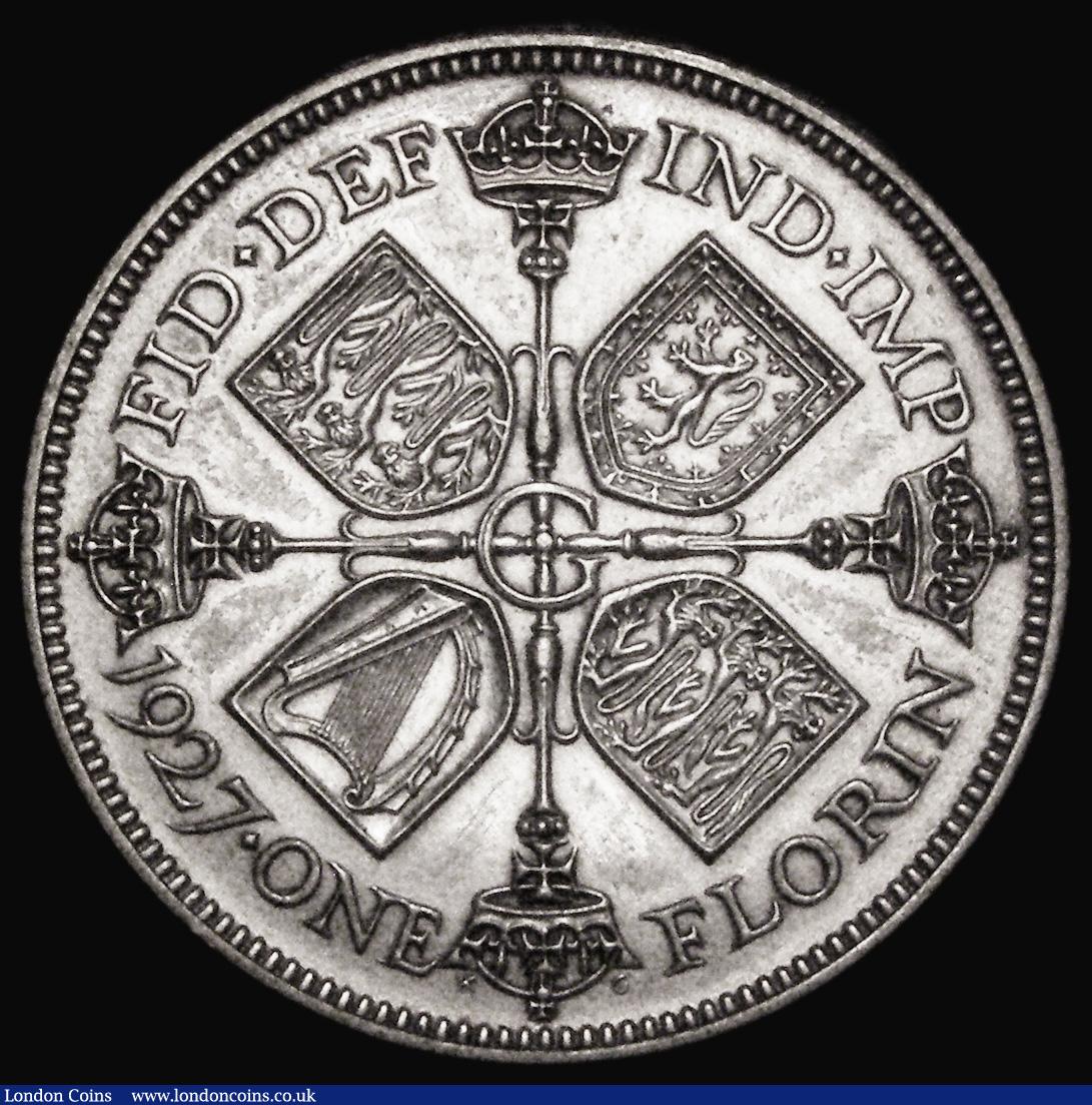 London Coins : A183 : Lot 1748 : Florin 1927 Proof ESC 947, Bull 3779 A/UNC with a slightly dull tone the obverse with a small spot o...