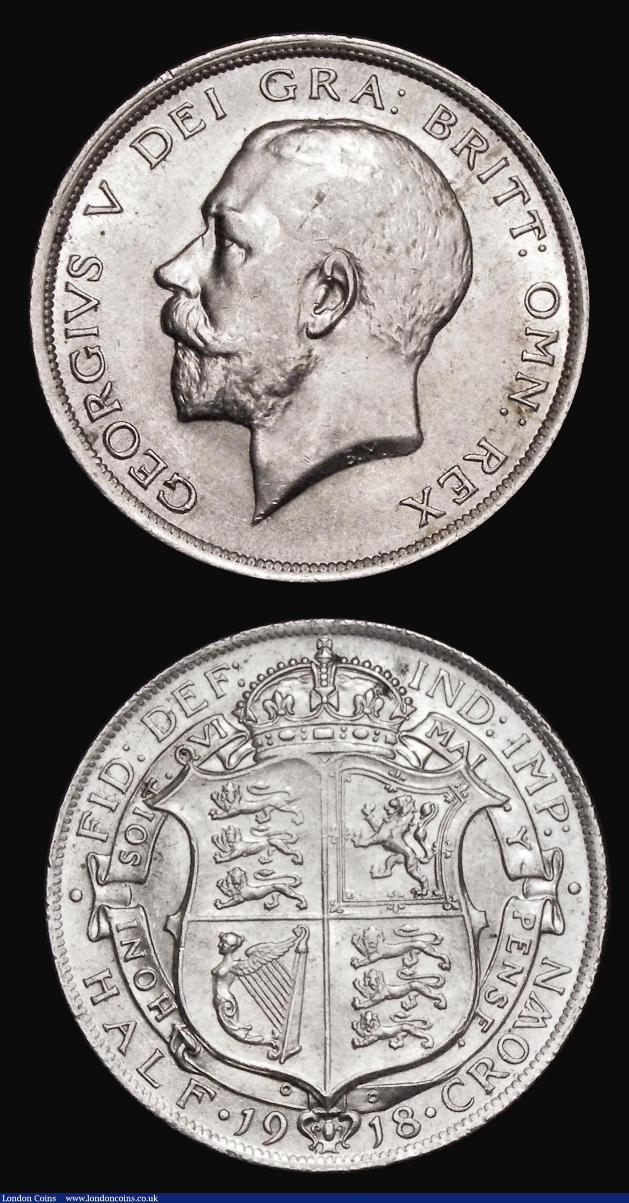 London Coins : A183 : Lot 1957 : Halfcrowns (2) 1915 ESC 762, Bull 3714 NEF, 1918 ESC 765, Bull 3717 About EF with some contact marks