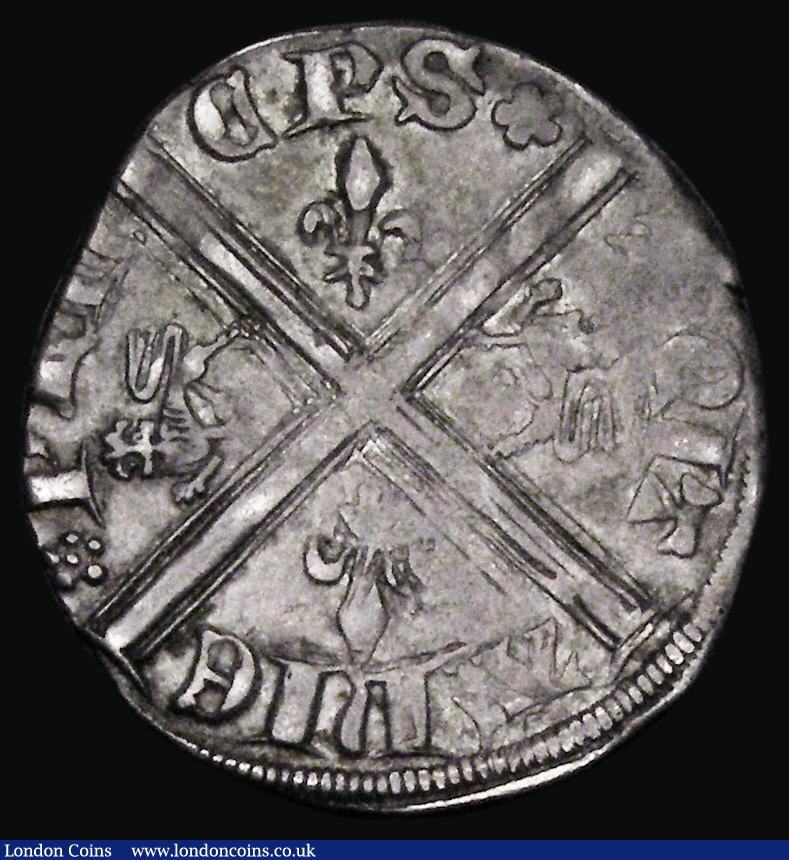 London Coins : A184 : Lot 1081 : Anglo-Gallic - Hardi d'Argent Edward The Black Prince, as Prince of Aquitaine, Bordeaux Mint, O...