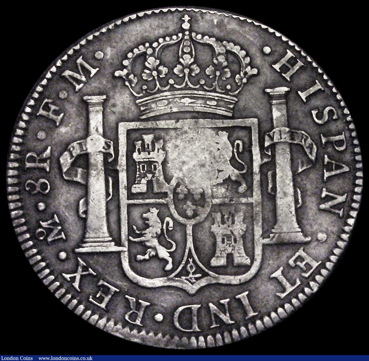 London Coins : A184 : Lot 1576 : Dollar George III Oval Countermark on a Mexico 8 Reales 1794 Mo FM ESC 129, Bull 1852 countermark Fi...