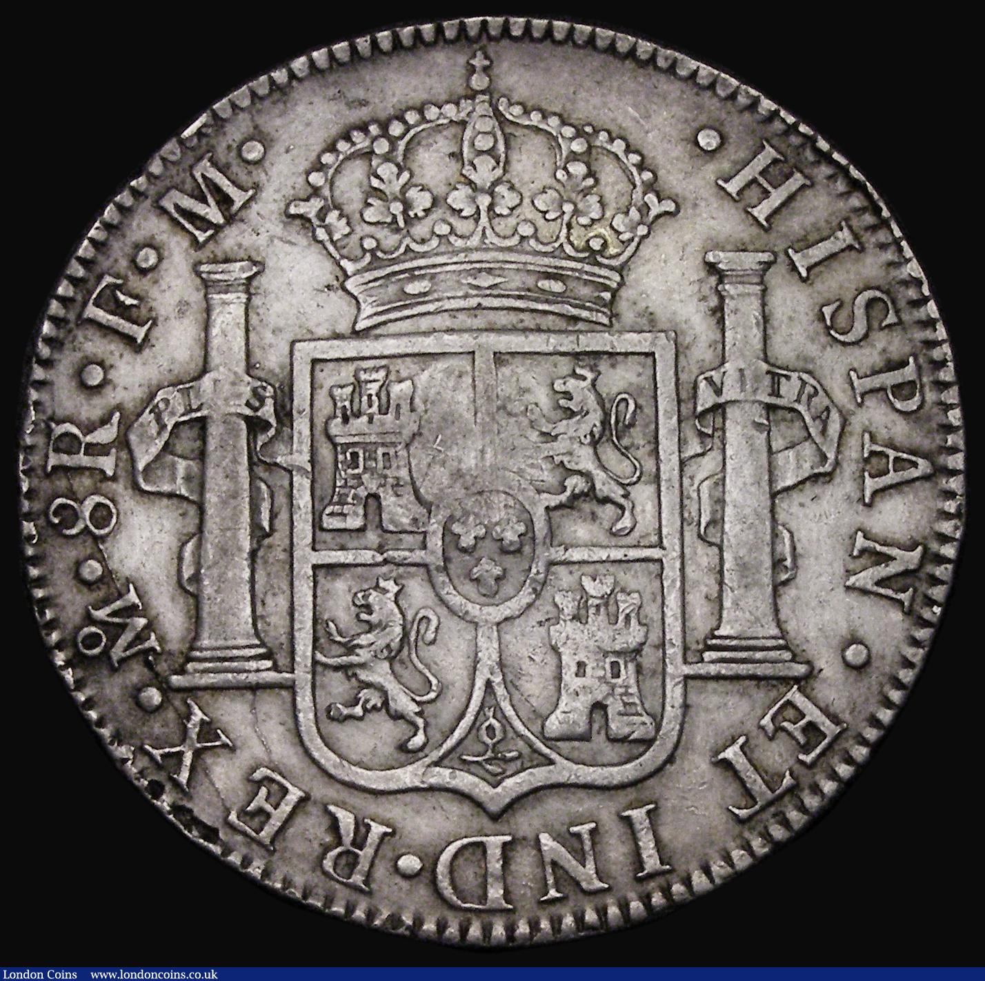 London Coins : A184 : Lot 1577 : Dollar George III Oval Countermark on a Mexico City 8 Reales 1790 Mo FM ESC 129, countermark Fine, h...