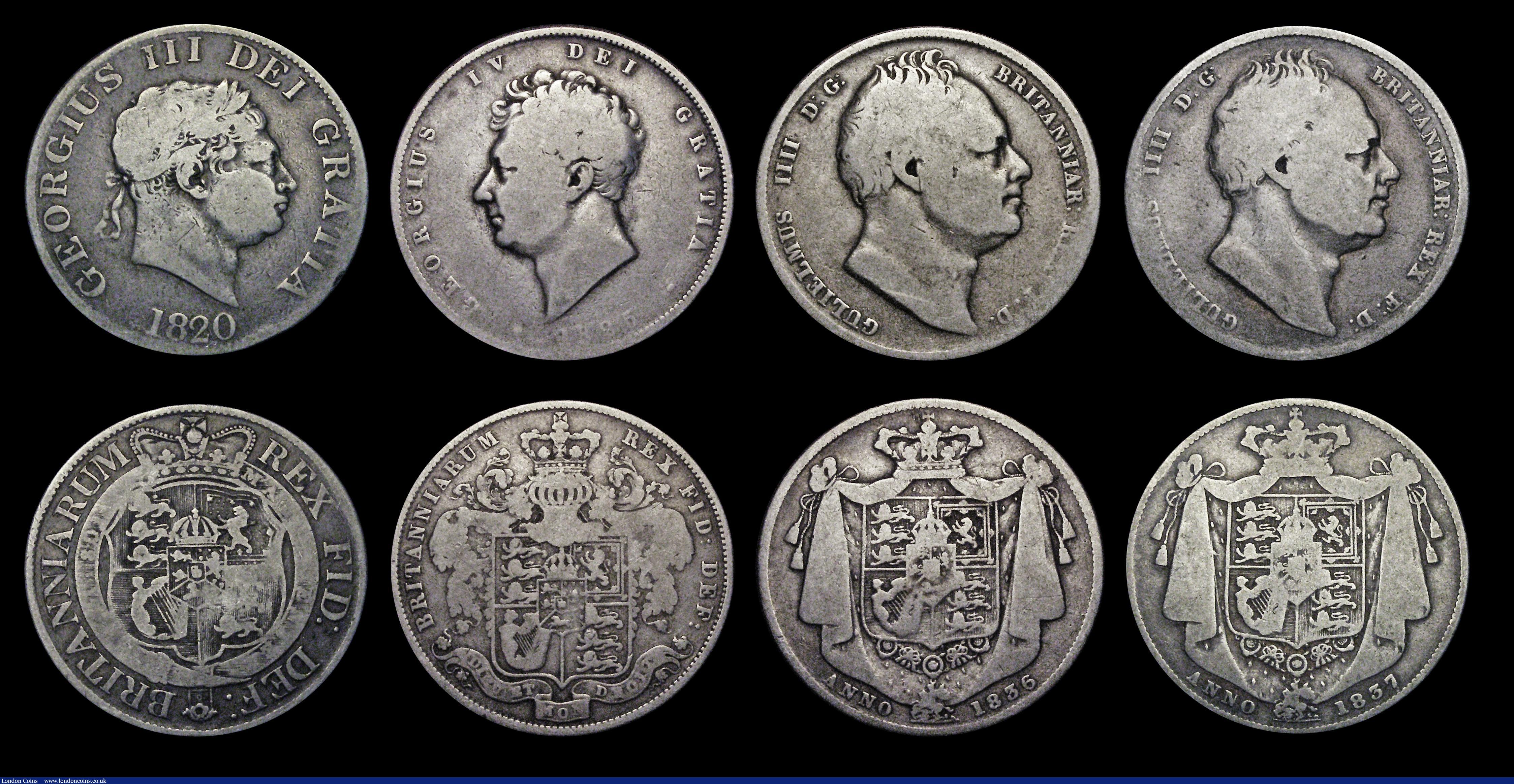 London Coins : A184 : Lot 2259 : Double Florins and Halfcrowns (7) Double Florins (2) 1888, 1889 Second I in VICTORIA an inverted 1, ...