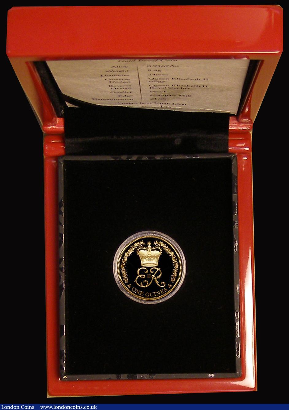 London Coins : A184 : Lot 769 : St. Helena Gold Guinea 2018 65th Anniversary of the Coronation, Reverse: Crowned Royal EIIR cypher, ...