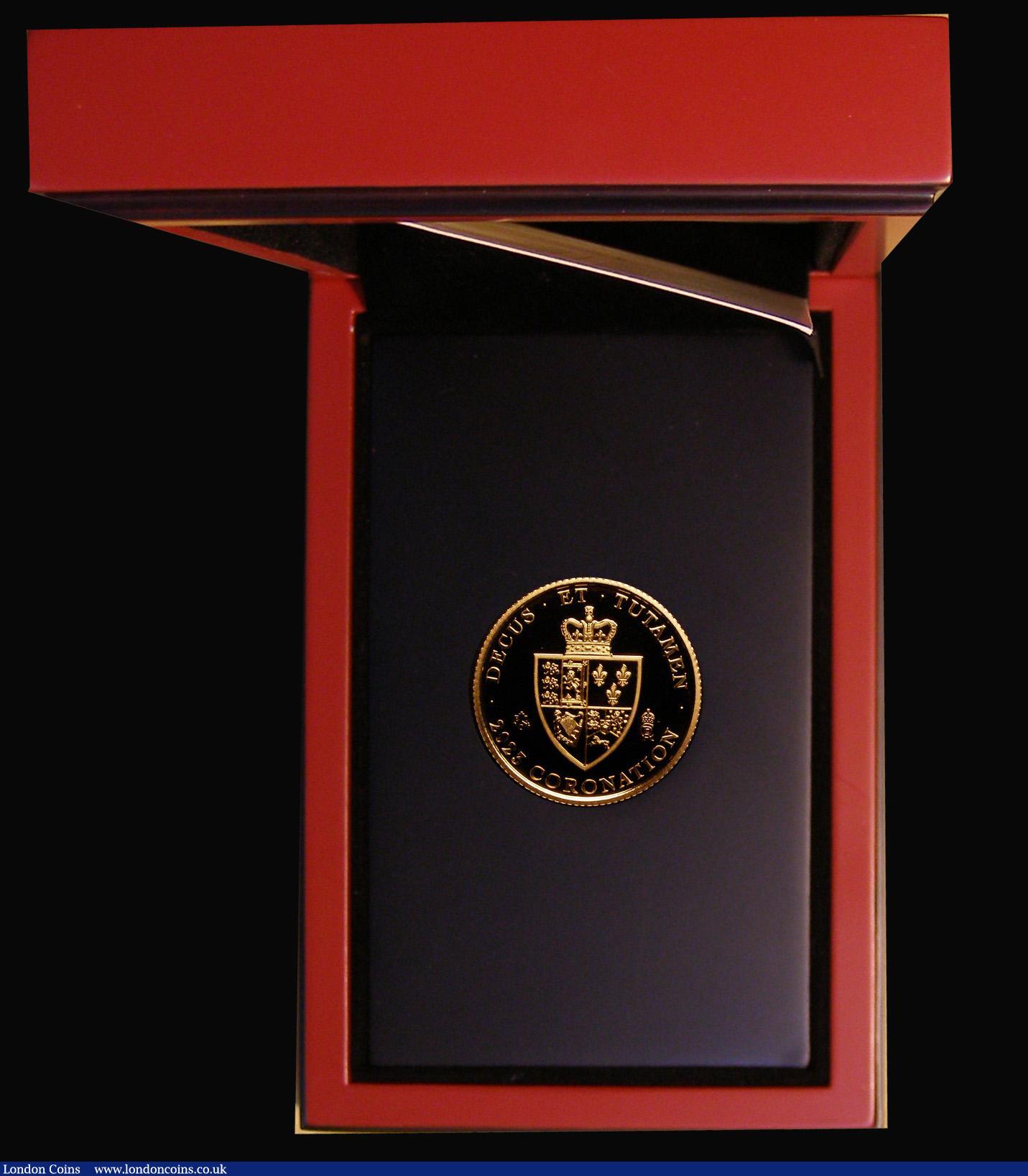 London Coins : A184 : Lot 770 : St. Helena Guinea 2023 East India Company, The Coronation of King Charles III Proof FDC in East Indi...