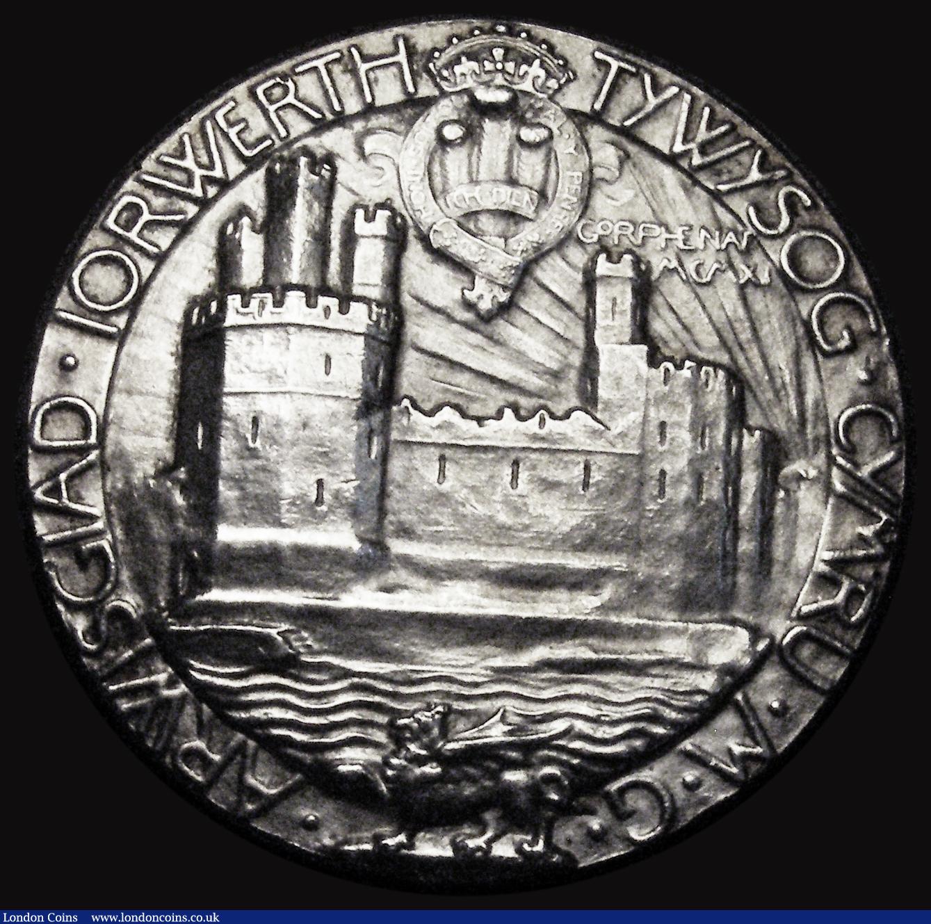 London Coins : A184 : Lot 997 : Investiture of Prince Edward as Prince of Wales 1911 35mm diameter in silver by W.Goscombe John, The...