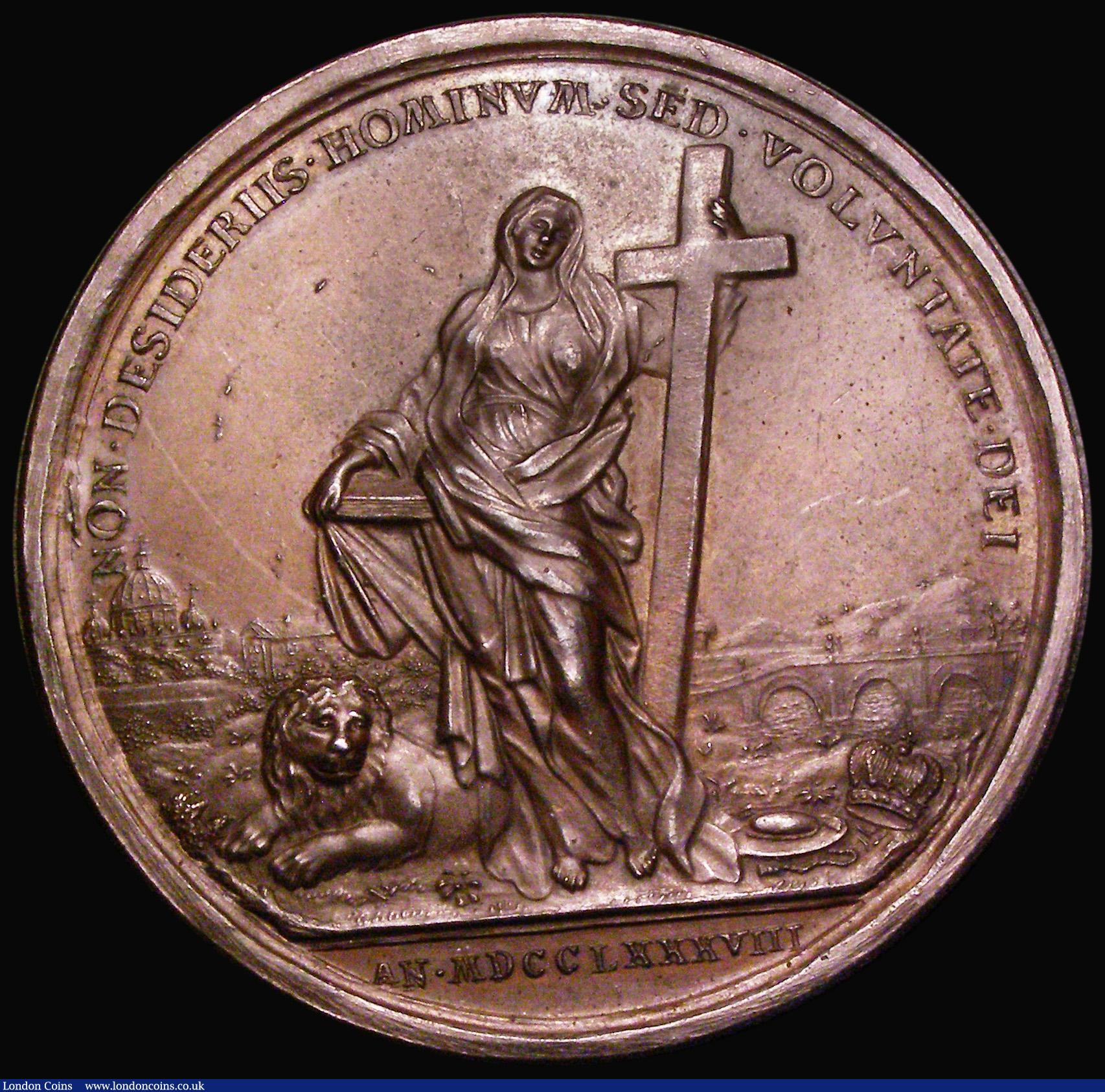 London Coins : A185 : Lot 1070 : Death of Prince Charles (III) 1788 53mm diameter by G. Hamerani, Bust right, draped, HEN . IX . MAG ...