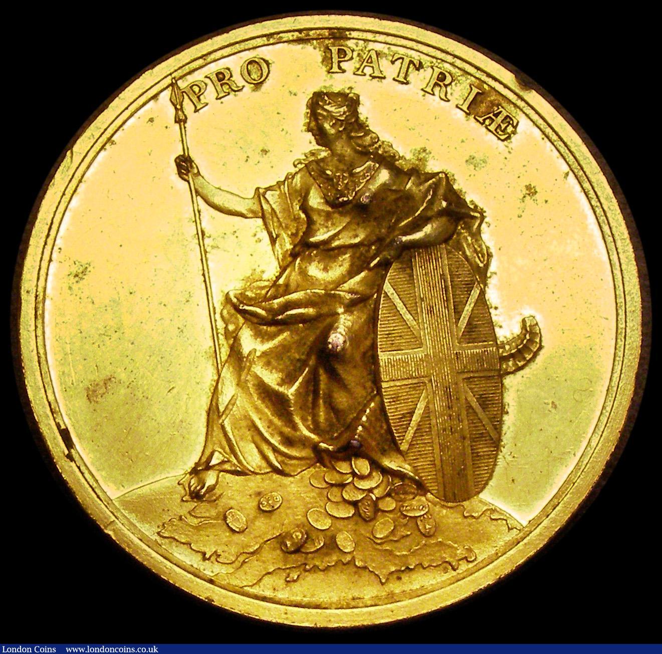 London Coins : A185 : Lot 1074 : Death of Lord Effingham, Master of the Mint 1791, 35mm diameter in gilt copper, by J. Milton. Obvers...