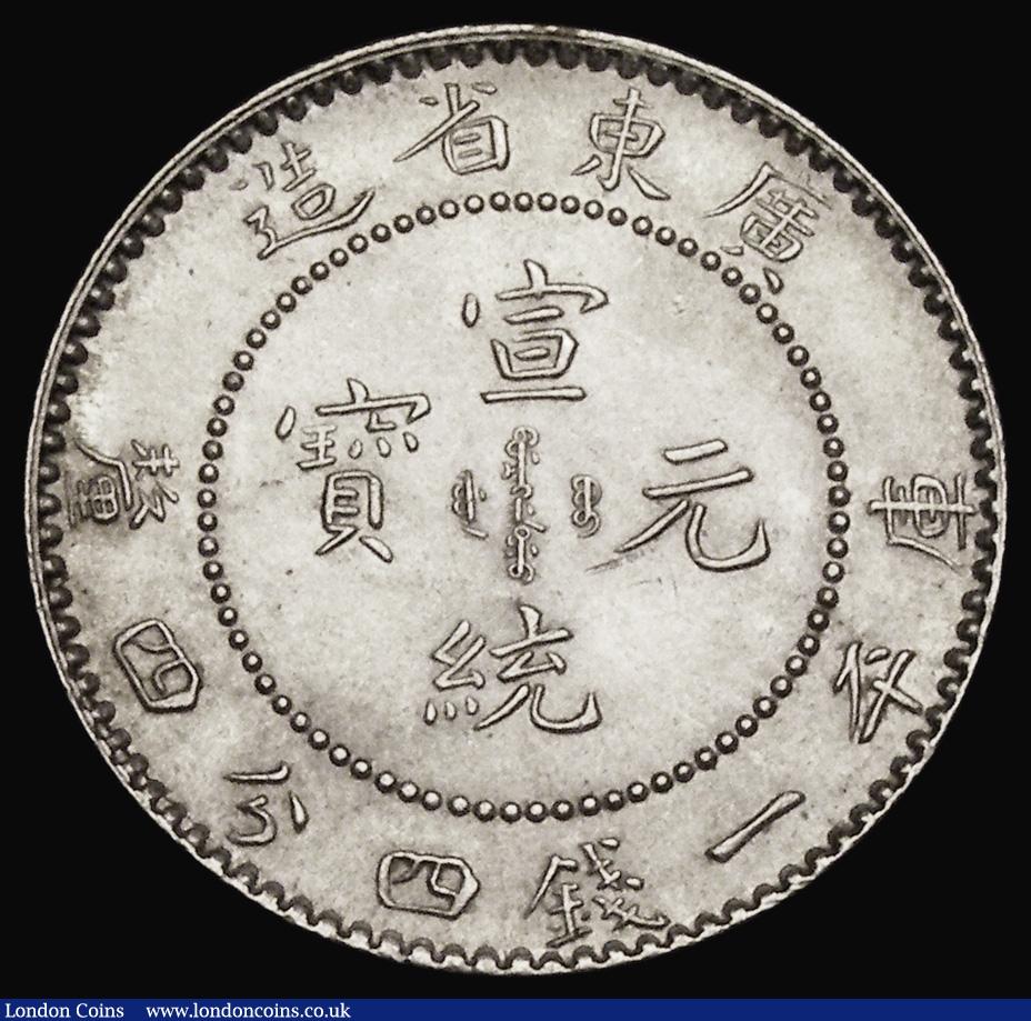 London Coins : A185 : Lot 1383 : China - Kwangtung Province 20 Cents undated (1890-1908) Y#201 GEF a very pleasing example