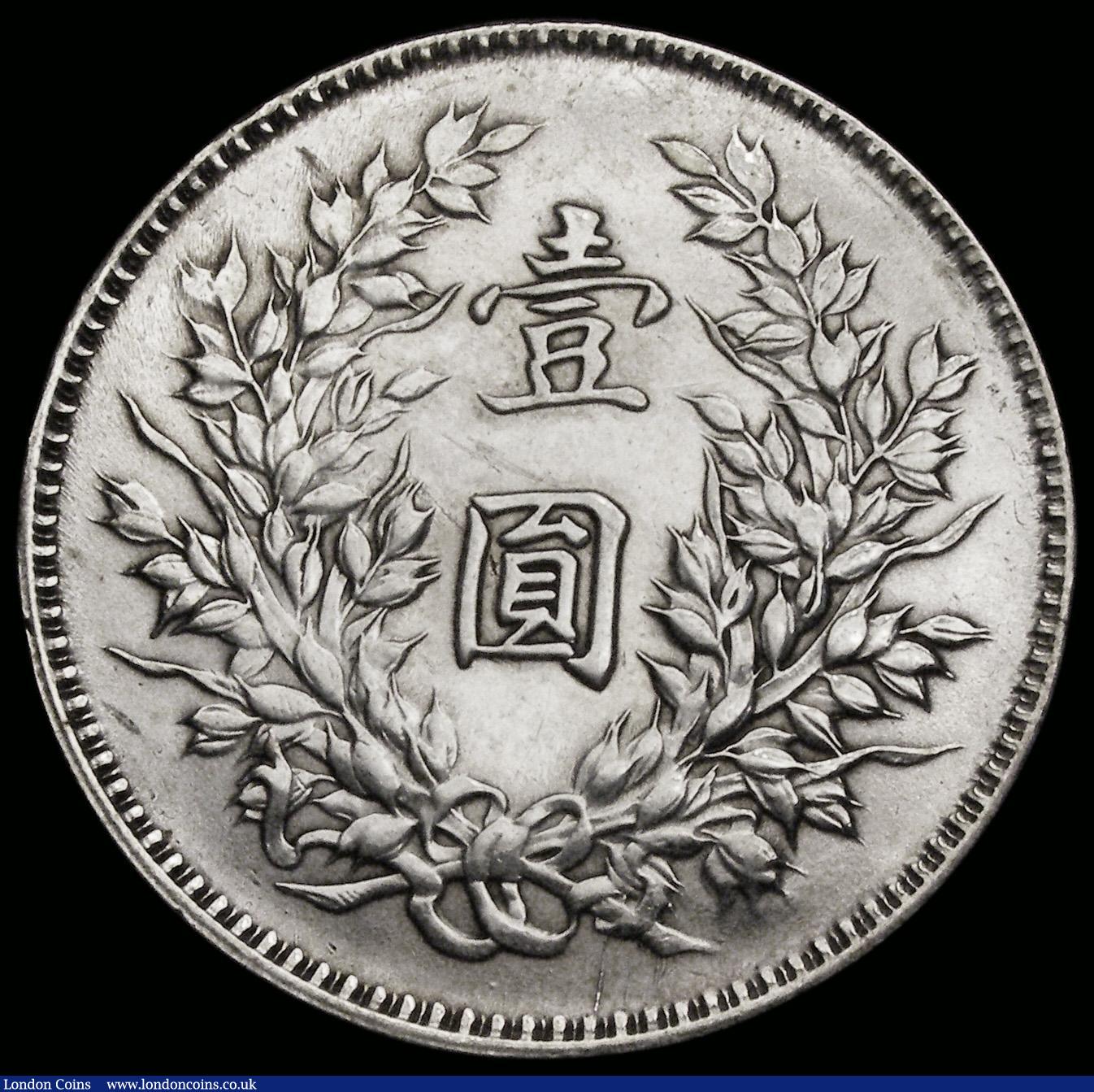 London Coins : A185 : Lot 1384 : China - Republic Dollar Year 9, Seven characters above head Y#329.6 NVF/Good Fine, cleaned
