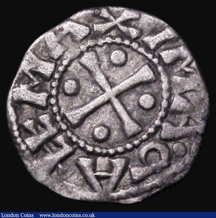 London Coins : A185 : Lot 1412 : French States - Archbishoprics of Vienne Denier, anonymous (1100-1150), Obverse: Bearded head left, ...