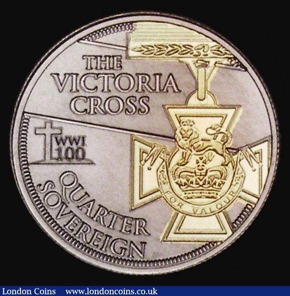 London Coins : A185 : Lot 1572 : Tristan da Cunha Quarter Sovereign 2018 Victoria Cross - Centenary of the End of World War I, 2 gram...