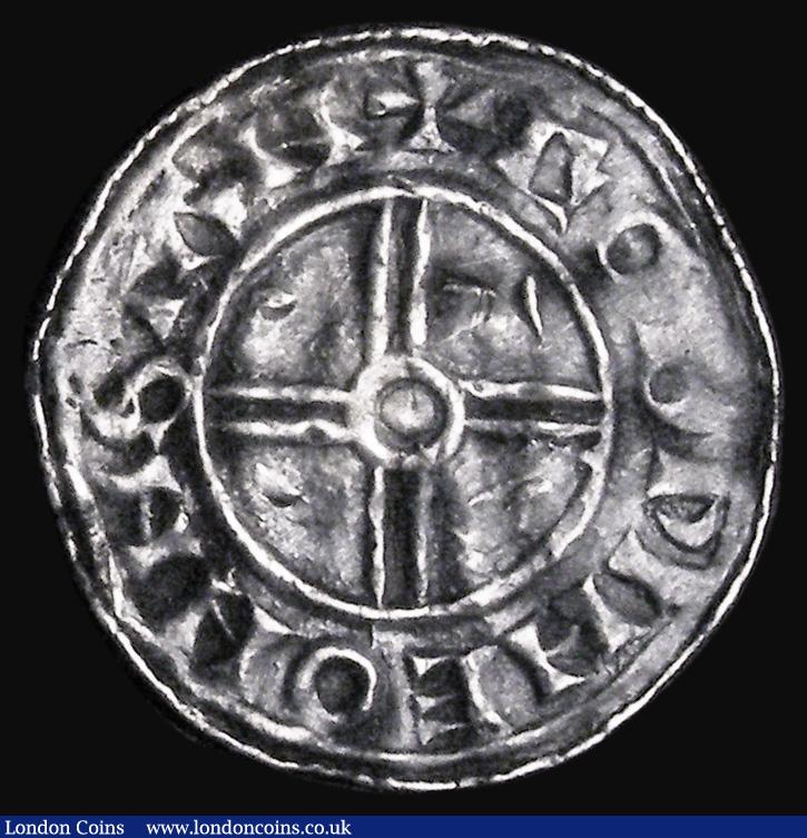 London Coins : A185 : Lot 1670 : Penny Cnut Short Cross S.1159 GODPINE ON HNSTANS, 1.13 grammes, Fine