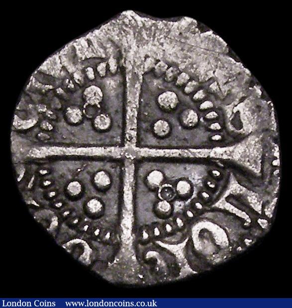 London Coins : A185 : Lot 1675 : Penny Henry VI Annulet issue, S.1848 0.48 grammes, portrait and design Good Fine, on an irregular fl...