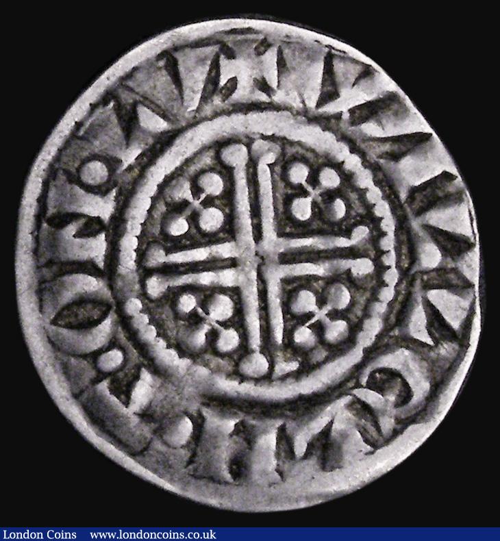London Coins : A185 : Lot 1677 : Penny John Short Cross, London Mint, moneyer Willelm T., Class 5B, S.1351, 1.37 grammes, Bold Fine
