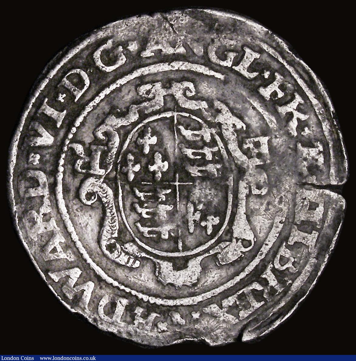 London Coins : A185 : Lot 1689 : Shilling Edward VI Second Period, Durham House Mint, Obverse: IMNICOS legend, Reverse: EDWARD VI leg...