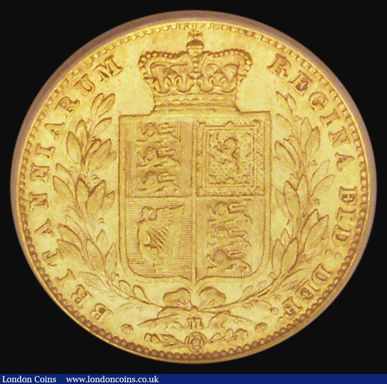 London Coins : A185 : Lot 1958 : Sovereign 1883M Shield Reverse, Marsh 64, S.3854A, VF in an LCGS holder and graded LCGS 45, rare, ra...