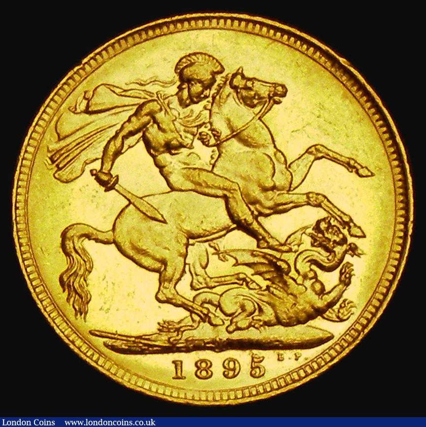 London Coins : A185 : Lot 2008 : Sovereign 1895M Marsh 155, S.3875, GEF and lustrous with some contact marks and small rim nicks