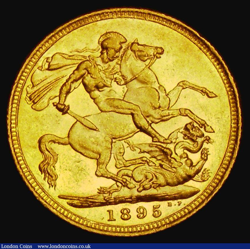 London Coins : A185 : Lot 2009 : Sovereign 1895S Marsh 164, S.3877, GEF and lustrous with some contact marks 