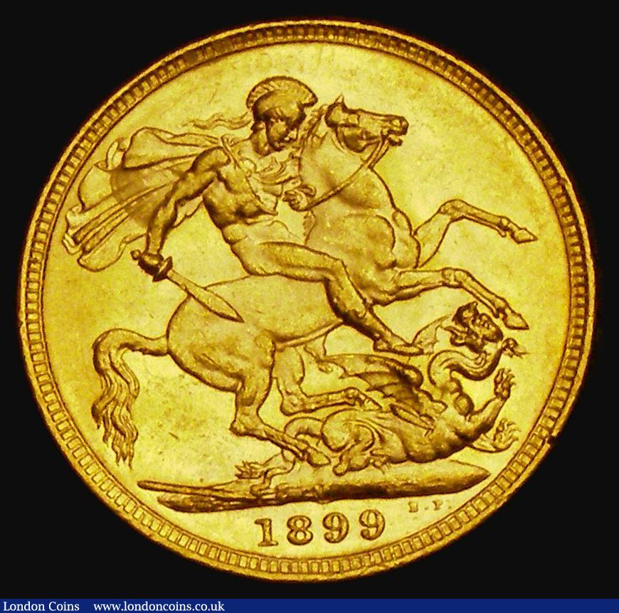 London Coins : A185 : Lot 2019 : Sovereign 1899M Marsh 159, S.3875, GEF/EF with some contact marks and small rim nicks