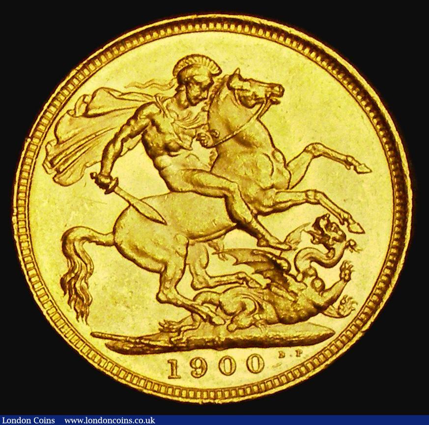 London Coins : A185 : Lot 2023 : Sovereign 1900M Marsh 160, S.3875, EF and lustrous with some minor contact marks and small rim nicks