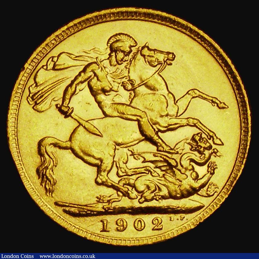 London Coins : A185 : Lot 2030 : Sovereign 1902 Marsh 174, S.3969, EF and lustrous with some small rim nicks