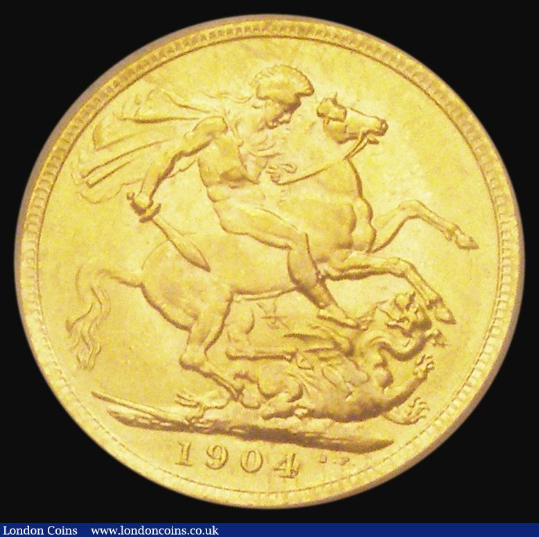 London Coins : A185 : Lot 2038 : Sovereign 1904 Marsh 176, S.3969 UNC/AU and lustrous, in an LCGS holder and graded LCGS 78