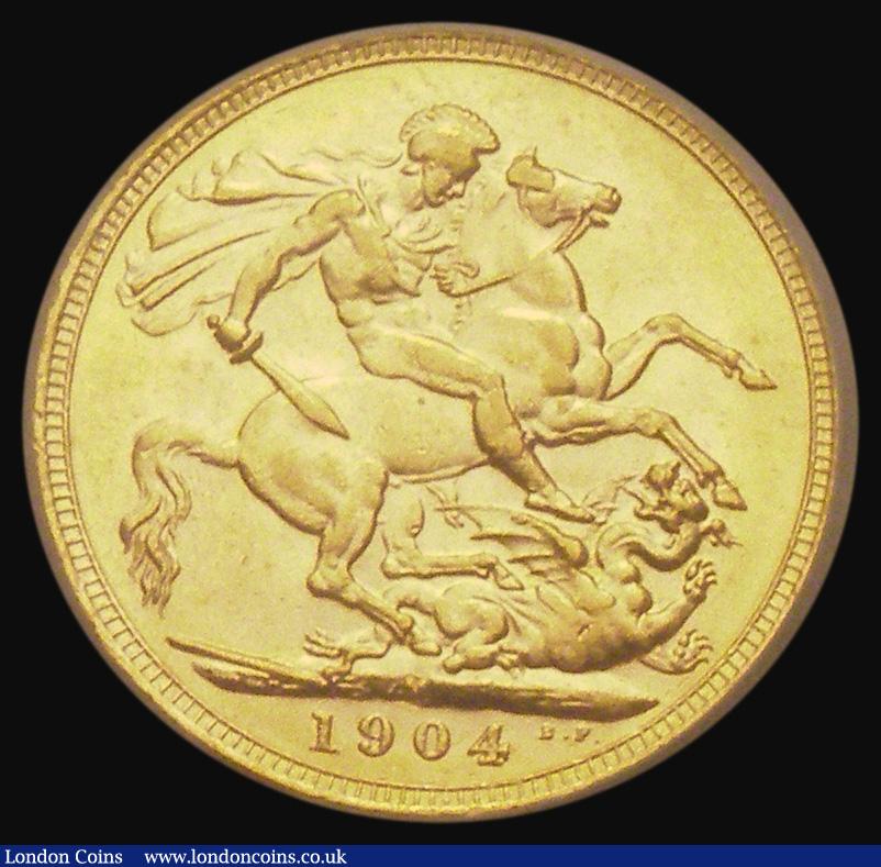 London Coins : A185 : Lot 2039 : Sovereign 1904M Marsh 188, S.3970 AU/GEF and lustrous, in an LCGS holder and graded LCGS 70