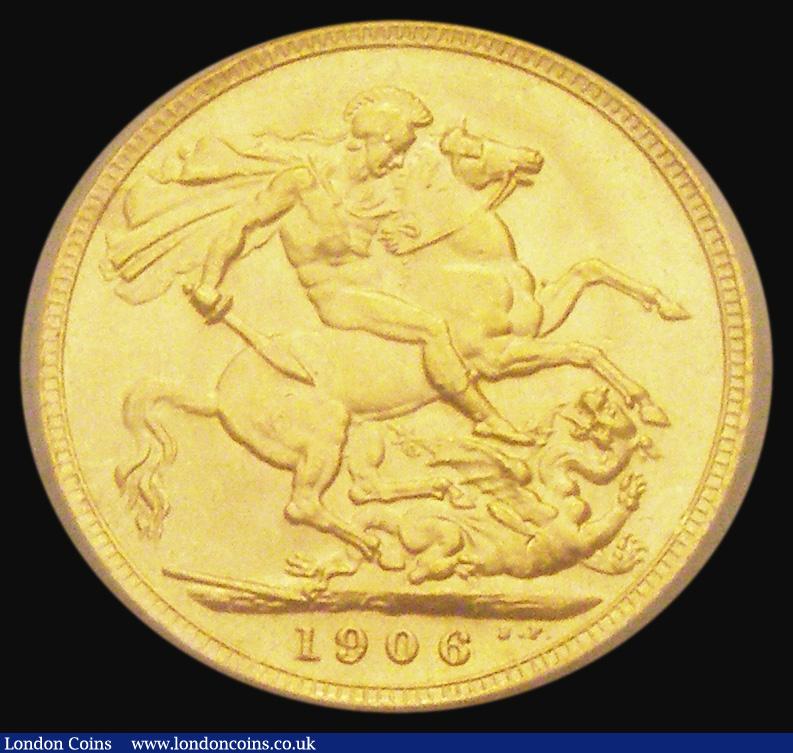 London Coins : A185 : Lot 2046 : Sovereign 1906 Marsh 178, S.3969 A/UNC and lustrous in an LCGS holder and graded LCGS 75