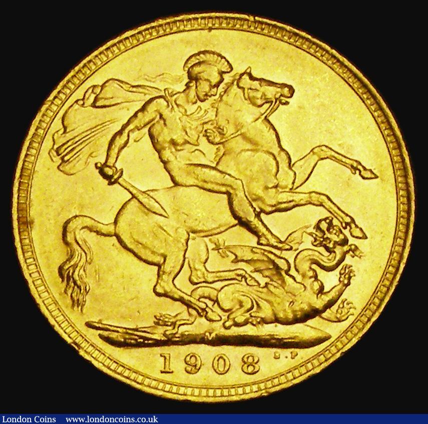 London Coins : A185 : Lot 2056 : Sovereign 1908M Marsh 192, S.3971, NEF/GVF