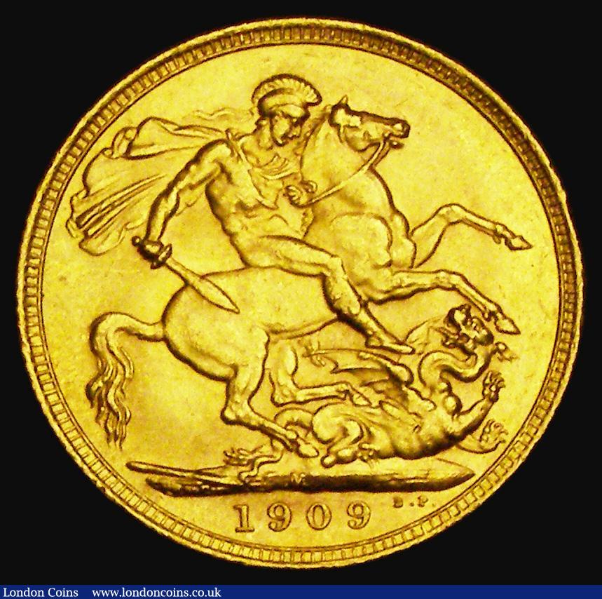 London Coins : A185 : Lot 2061 : Sovereign 1909M Marsh 193, S.3971, About EF/EF with a gentle edge bruise