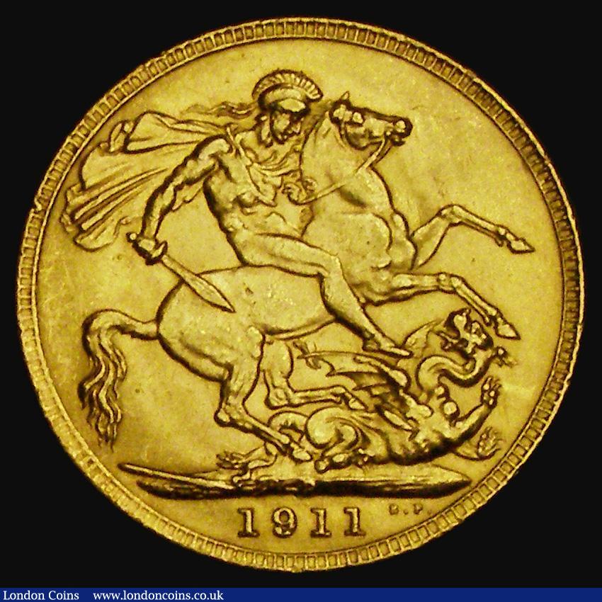 London Coins : A185 : Lot 2072 : Sovereign 1911P Marsh 250, S.4001, GVF