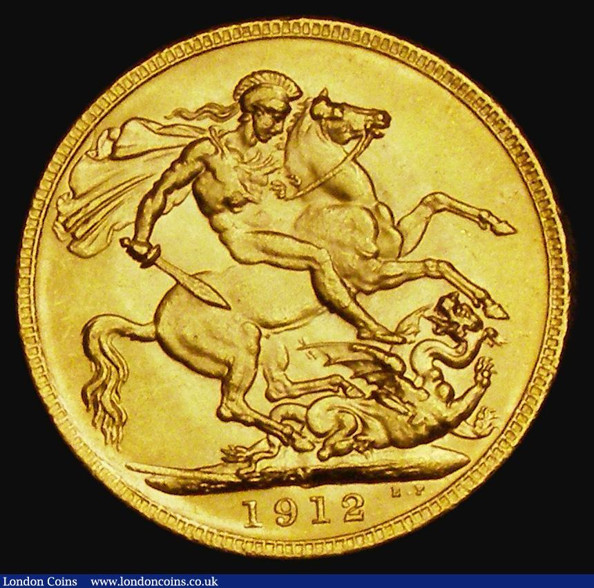 London Coins : A185 : Lot 2075 : Sovereign 1912M Marsh 230, S.3999, EF the obverse with some contact marks