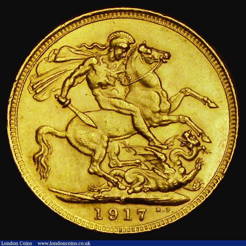 London Coins : A185 : Lot 2099 : Sovereign 1917S Marsh 275, S.4003, EF/.About EF