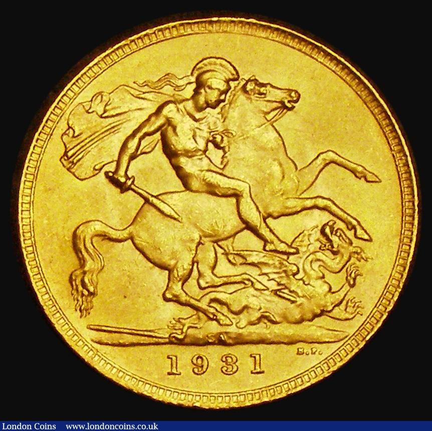 London Coins : A185 : Lot 2140 : Sovereign 1931SA Marsh 295, S.4005, EF/About EF
