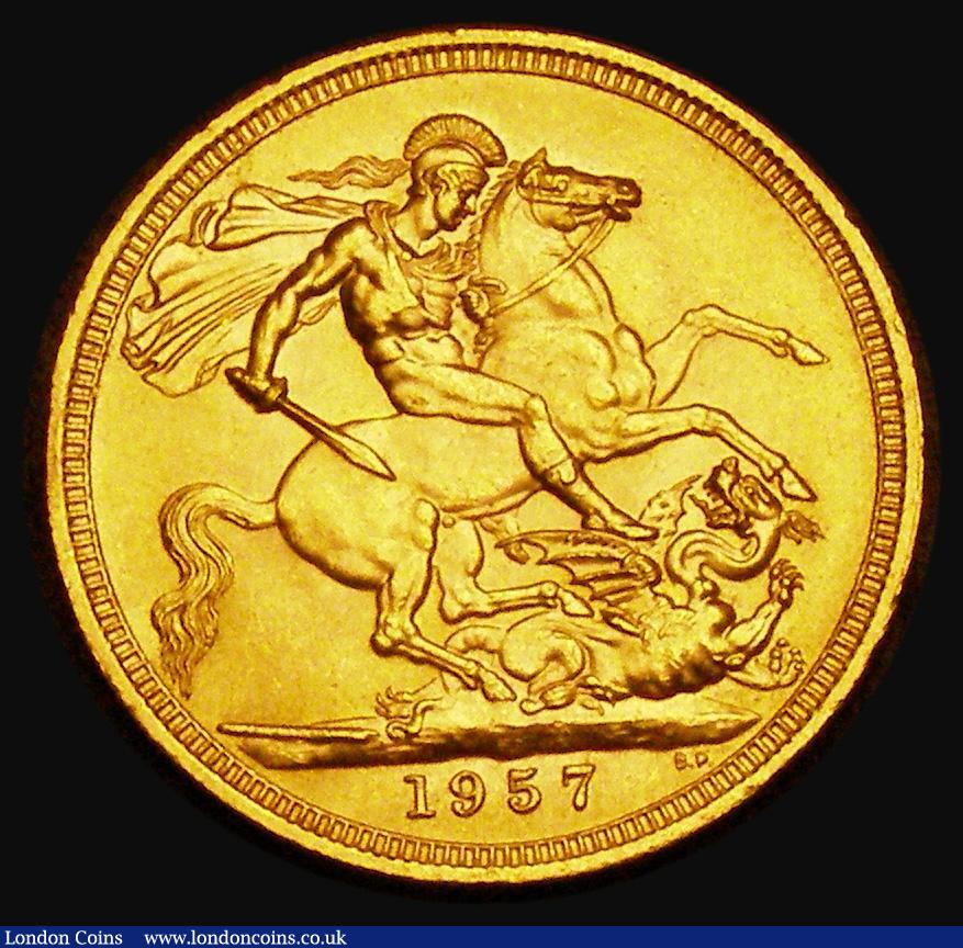 London Coins : A185 : Lot 2142 : Sovereign 1957 Marsh 297, S.4124, A/UNC