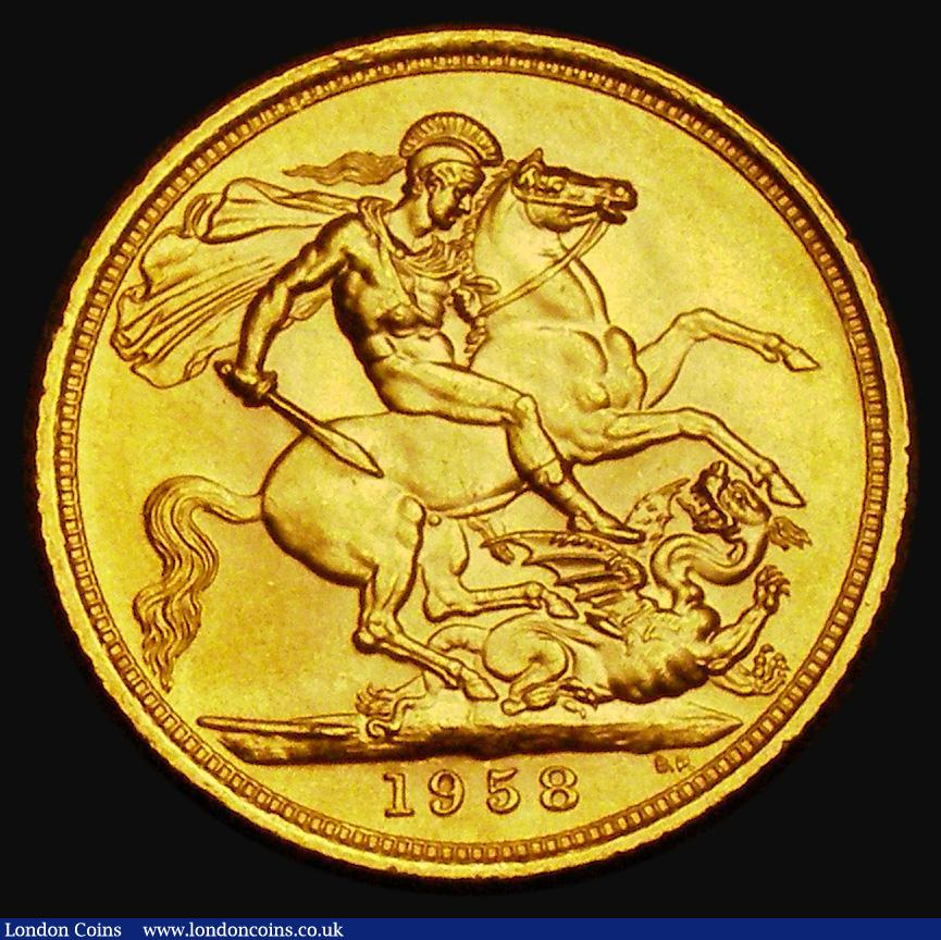 London Coins : A185 : Lot 2143 : Sovereign 1958 Marsh 298, S.4125, AU/UNC and lustrous
