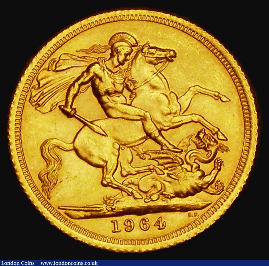 London Coins : A185 : Lot 2147 : Sovereign 1964 Marsh 302, S.4125, UNC/AU with some minor contact marks