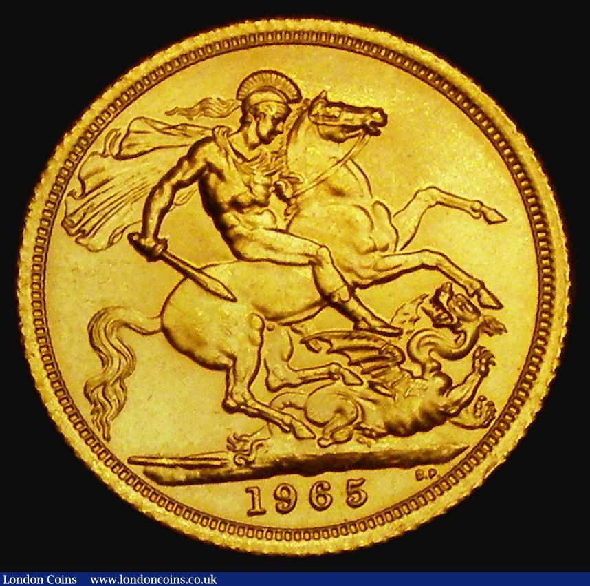 London Coins : A185 : Lot 2148 : Sovereign 1965 Marsh 303, S.4125, Lustrous UNC with minor contact marks