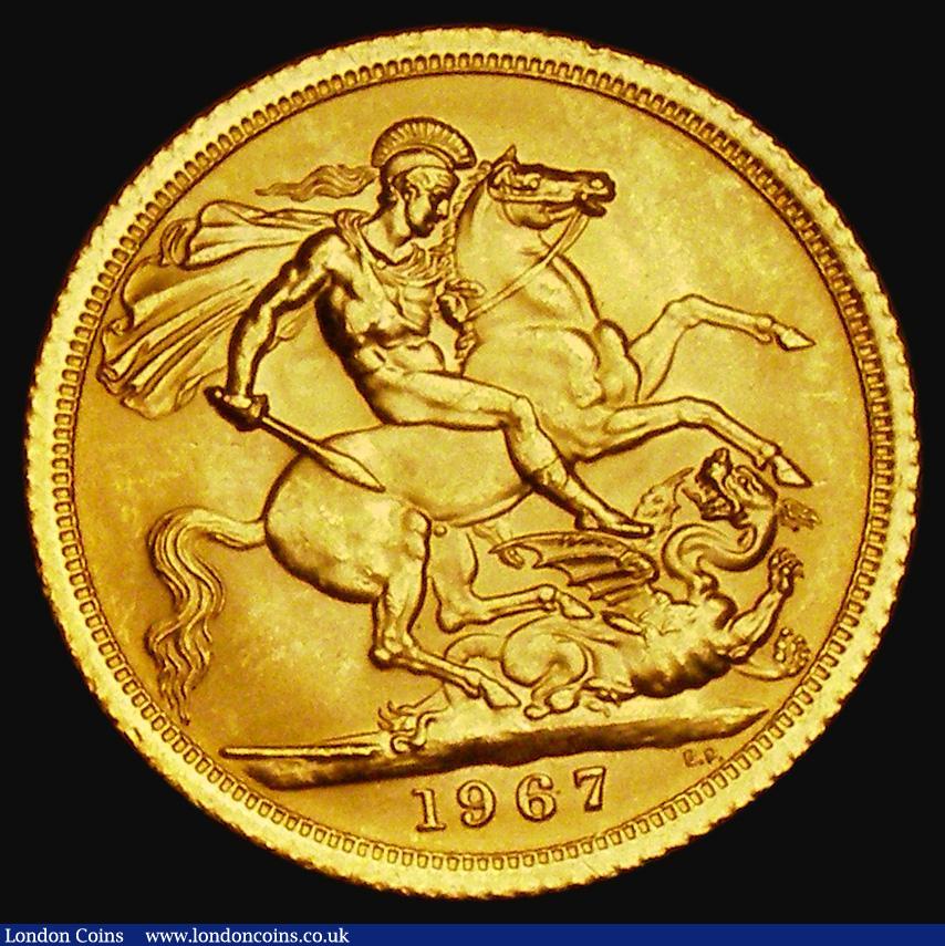 London Coins : A185 : Lot 2150 : Sovereign 1967 Marsh 305, S.4125, Lustrous UNC with some minor contact marks